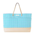 Abaco Canvas Tote with Leather Base