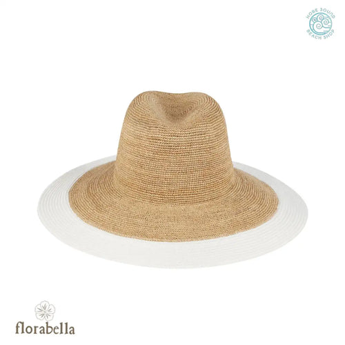 Flora Bella Allison Hat in Natural and White