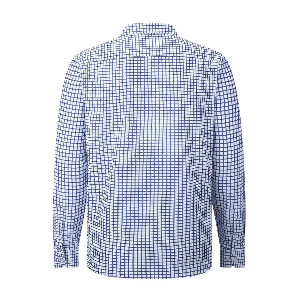 American Heritage Blue Square Performance Shirt Back View