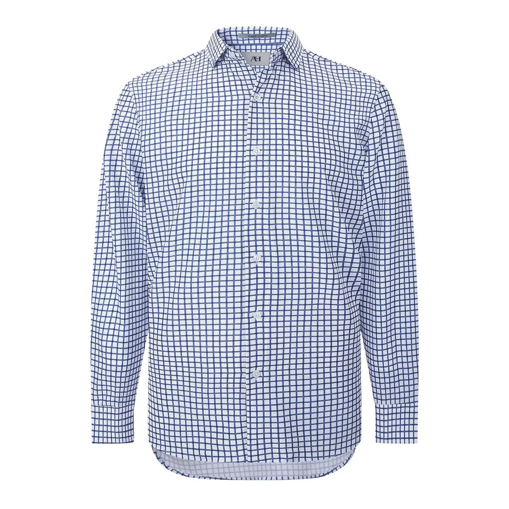 American Heritage Blue Square Performance Shirt Front View