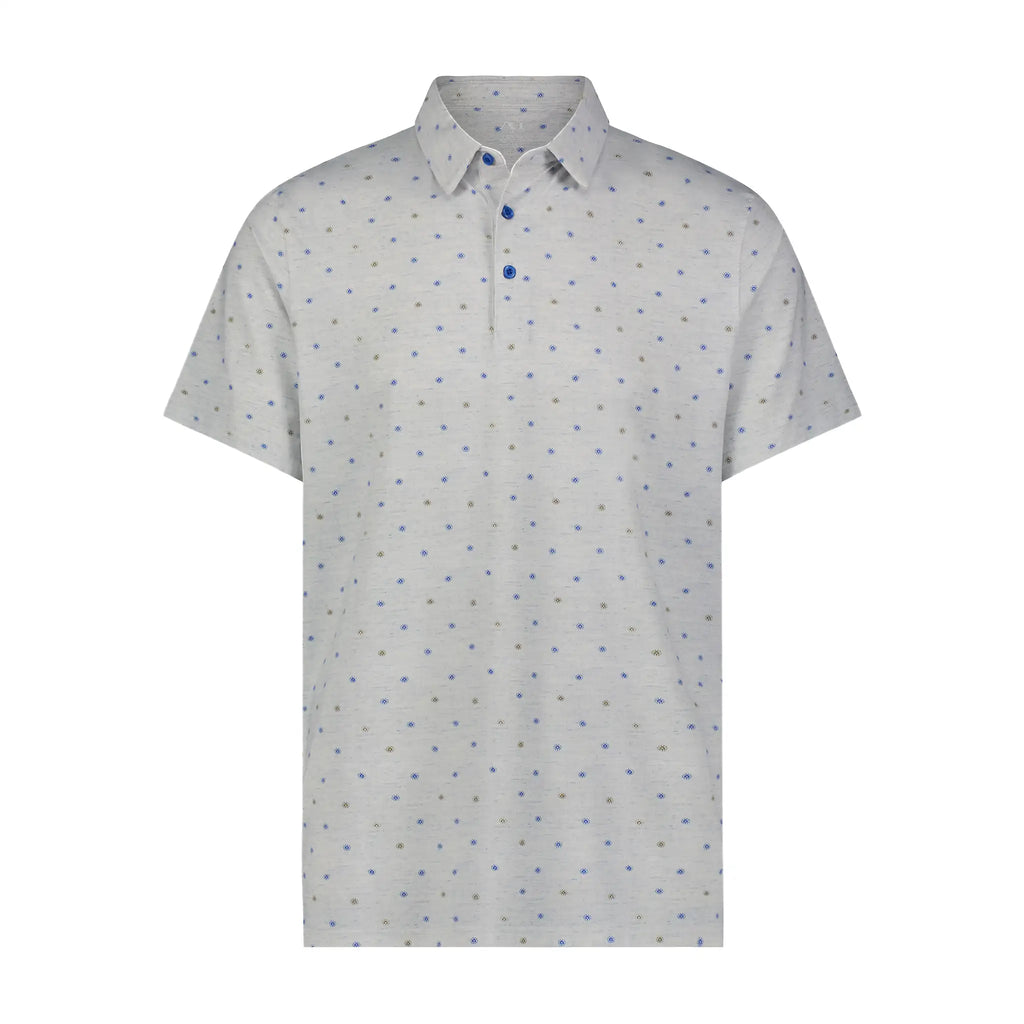 American Heritage Oakmont Performance Polo in Blueburst front view.