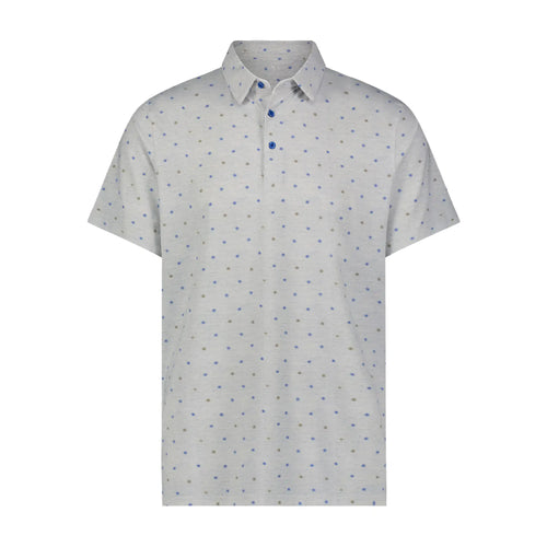 American Heritage Oakmont Performance Polo in Blueburst front view.