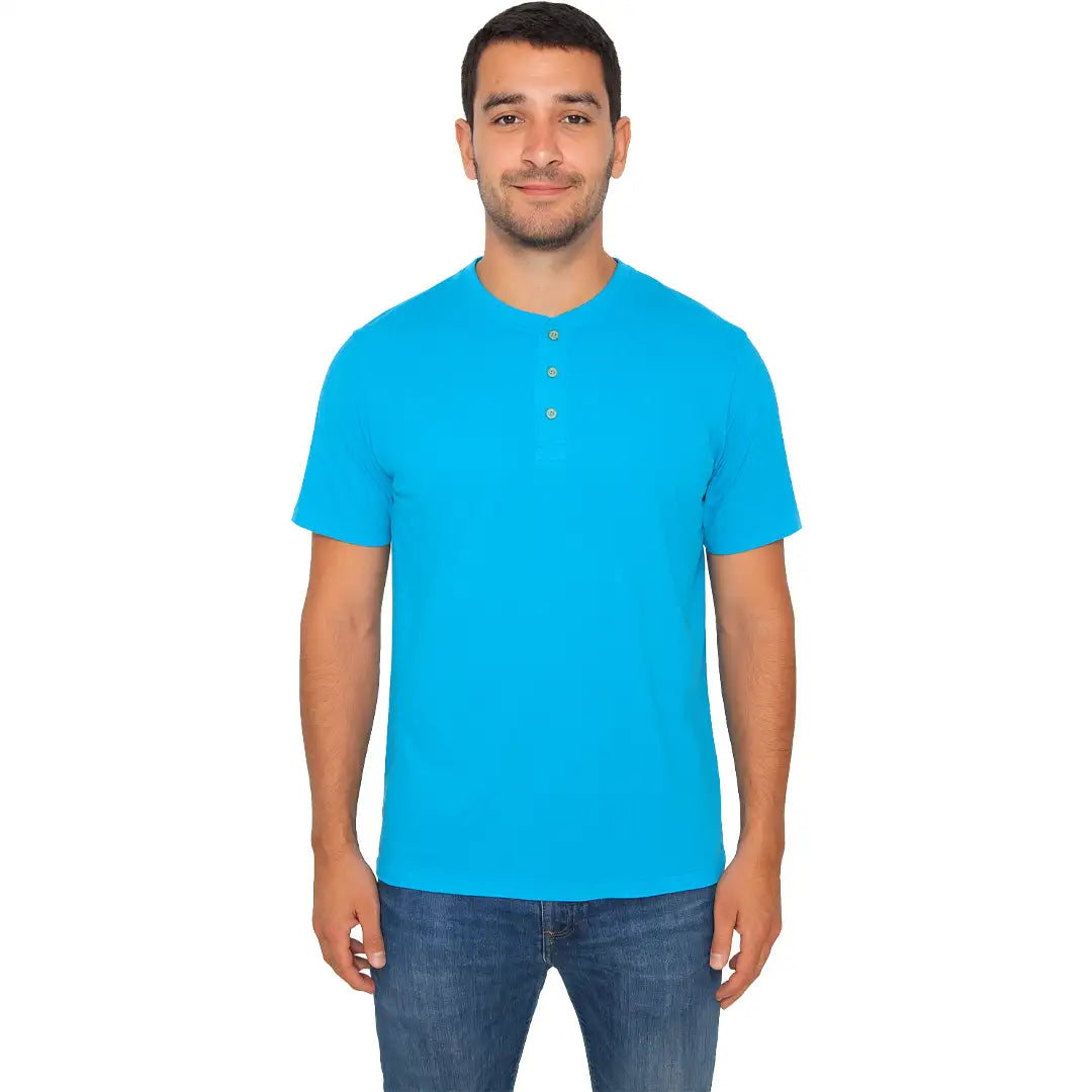 American Heritage - Henley - Blue