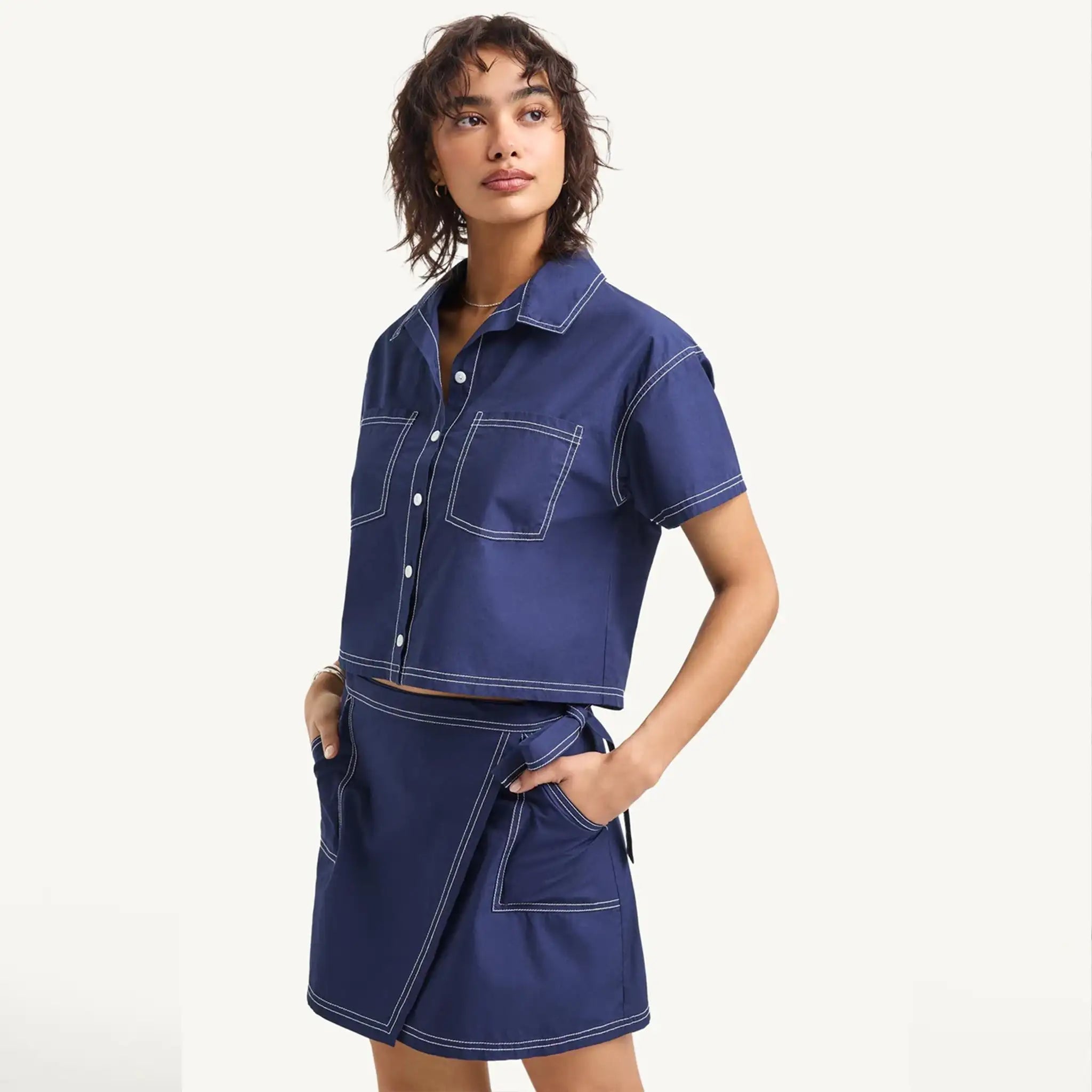 Vitamin A Ashley Wrap Cotton Skirt