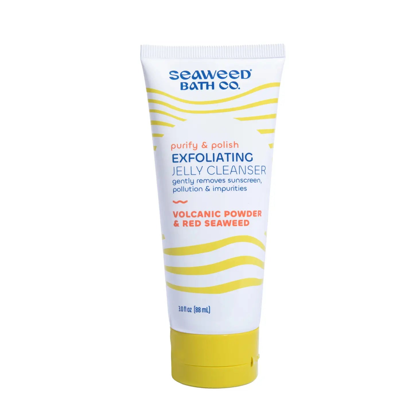 Seaweed Bath Co exfoliating jelly cleanser tube on a white background