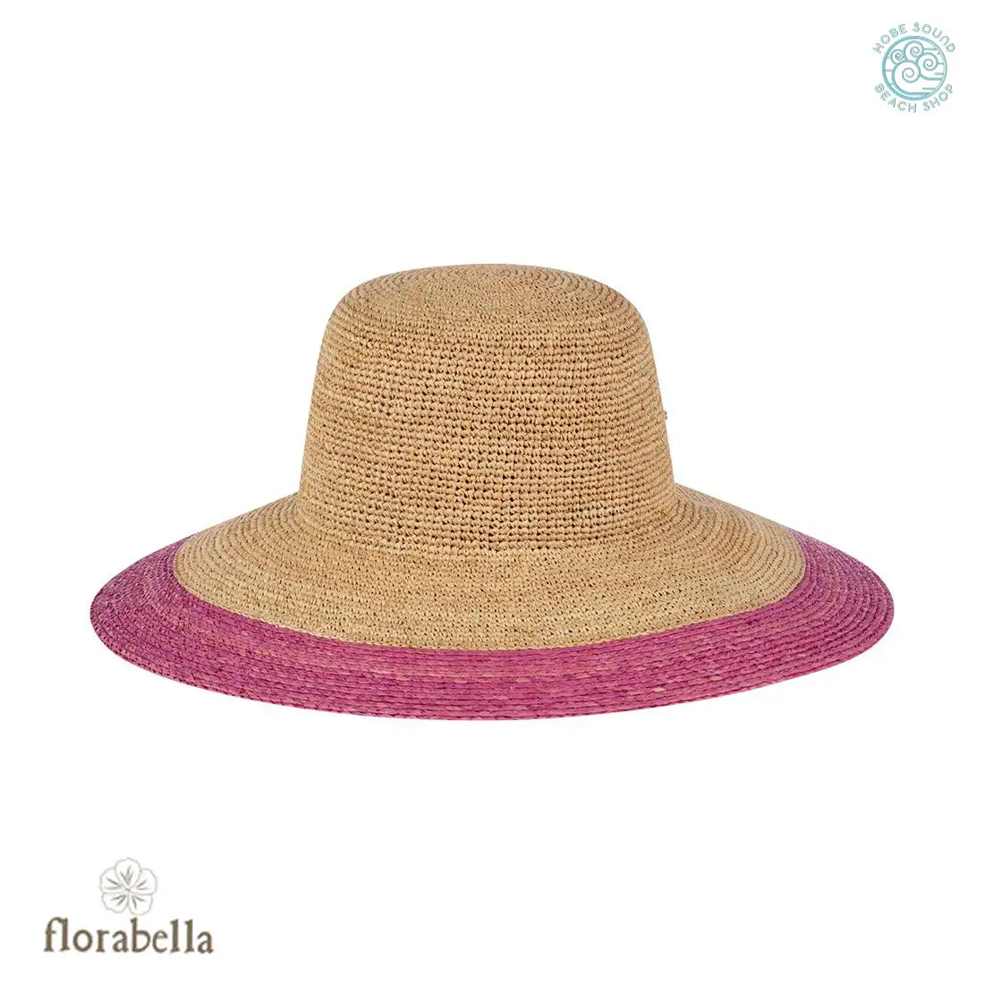 Flora-Bella Lucia Sun hat in natural and lilac.
