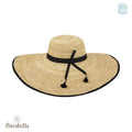 Flora Bella Sonya Wide Sun Hat in Natural and Black.