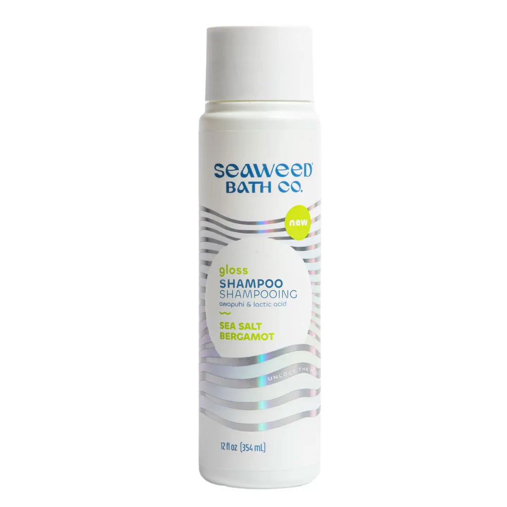 Seaweed bath co Gloss Shampoo on a white background