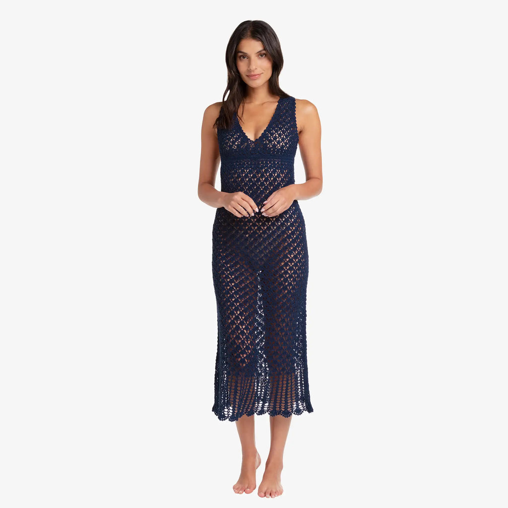 Helen Jon - Claudia Crochet Midi Dress - Navy