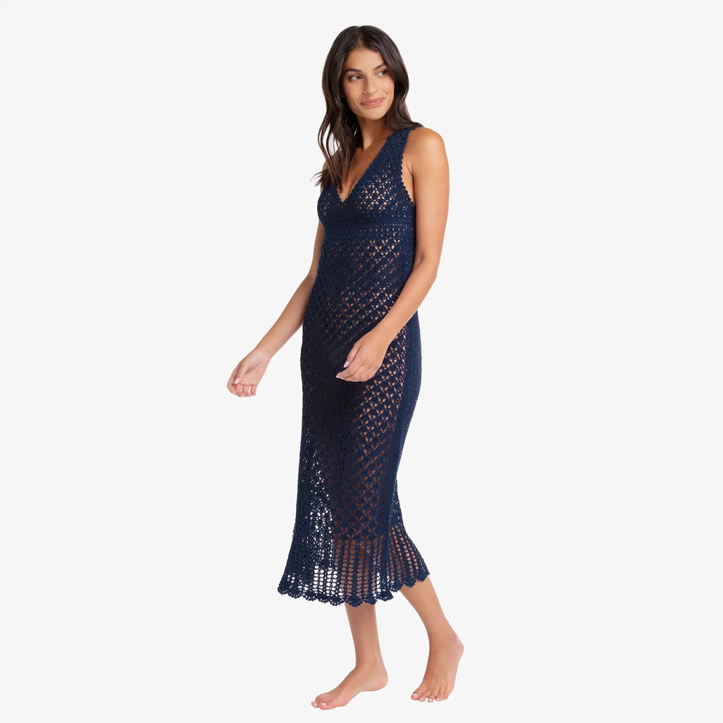 Helen Jon - Claudia Crochet Midi Dress - Navy