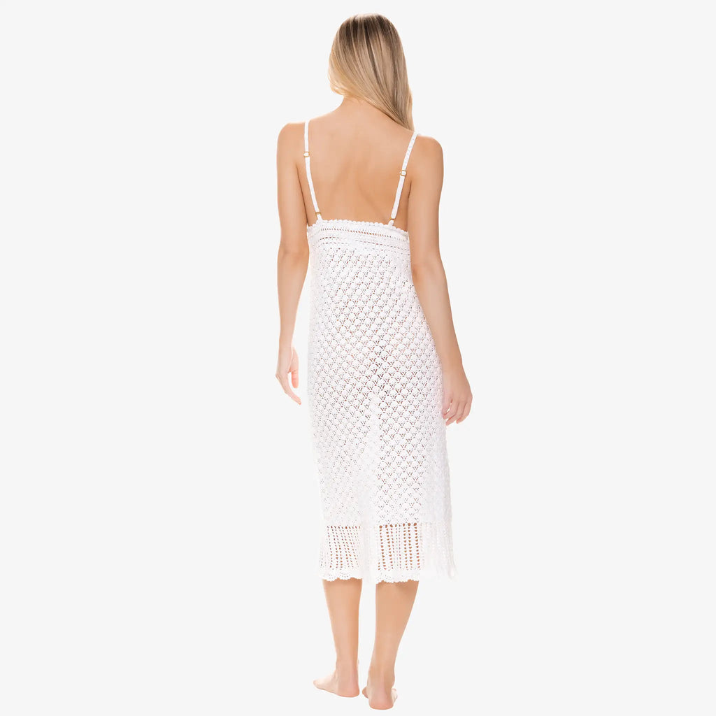 Helen Jon - Claudia Crochet Midi Dress - White