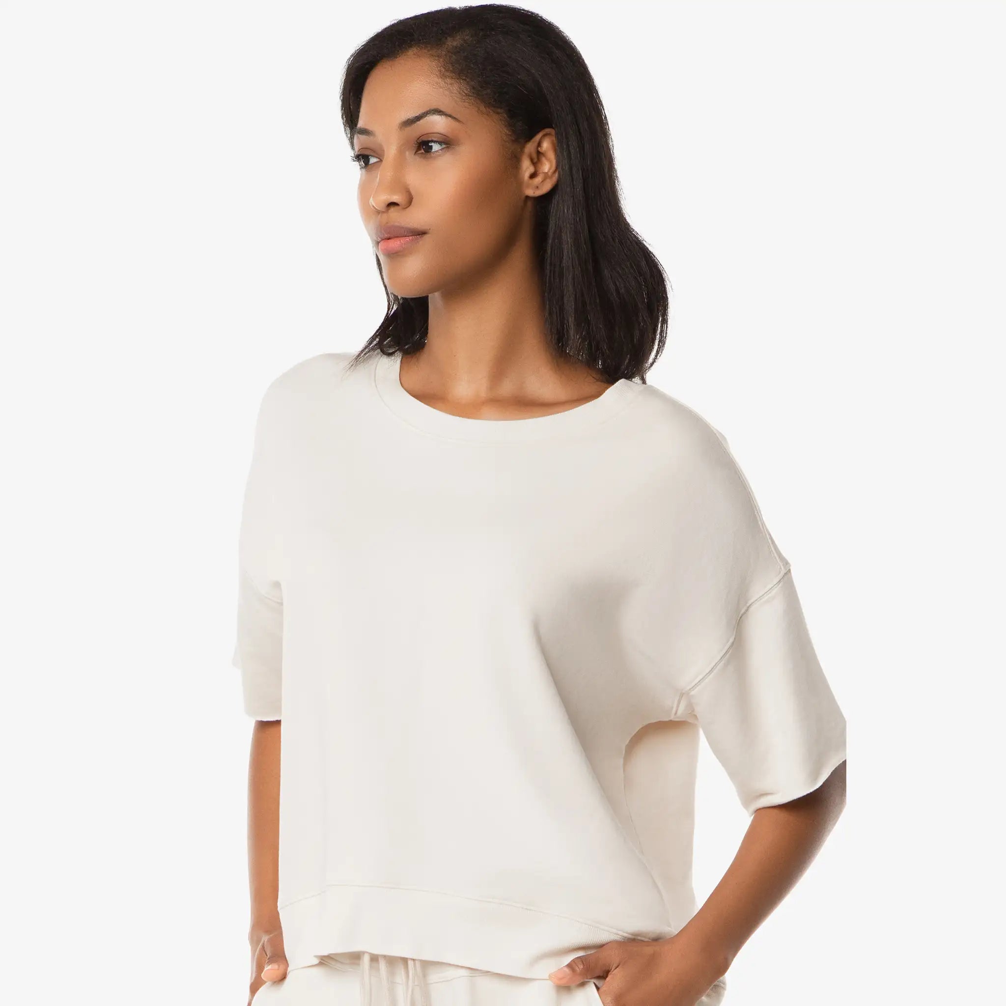 Helen Jon - Short Sleeve Pullover - Stone