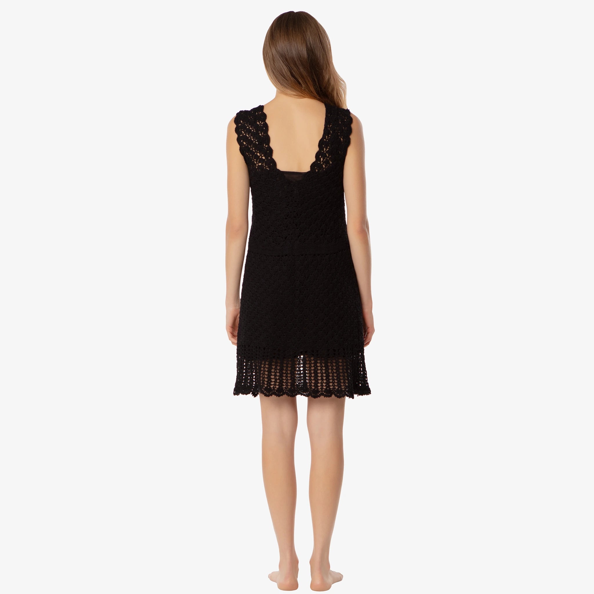 Helen Jon - Valentina Crochet Dress - Black