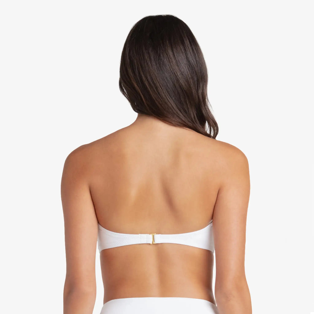 Helen Jon - Hook Back Tortoise Bandeau - White