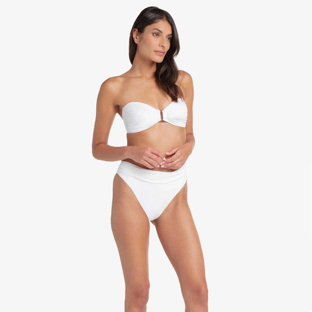Helen Jon - Hook Back Tortoise Bandeau - White