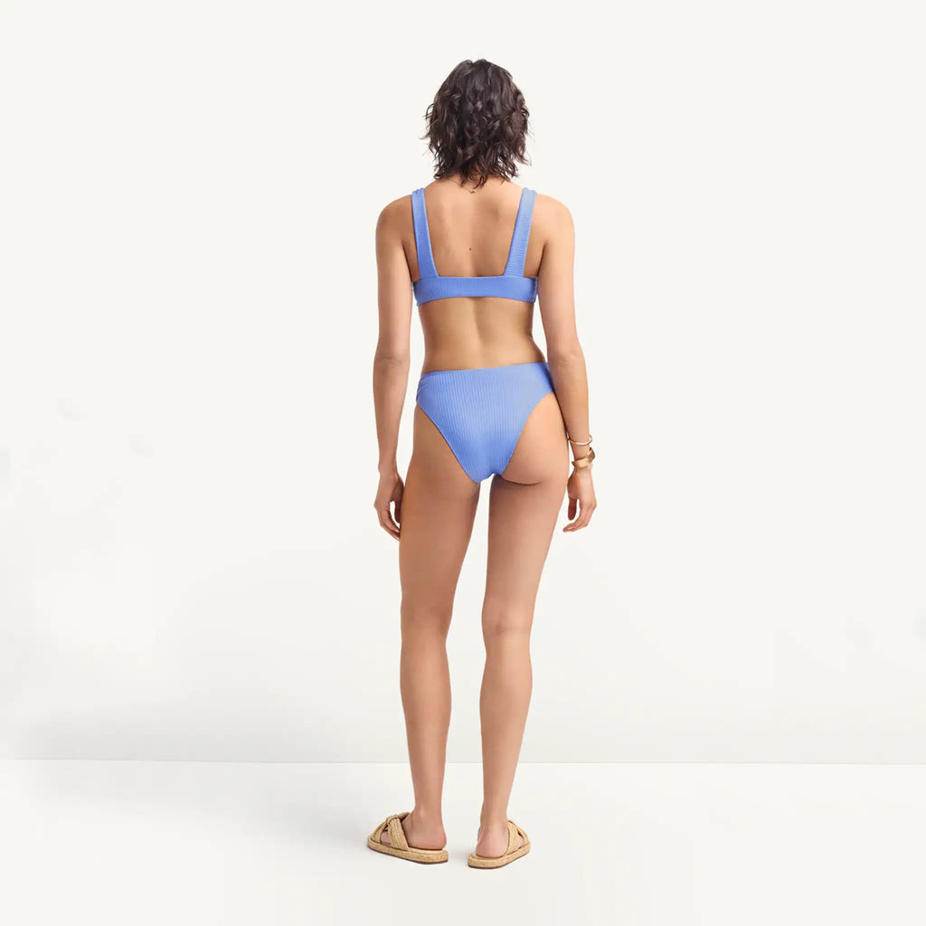 Vitamin A Lolita High Waist Bikini Bottom in Skyflower Back View