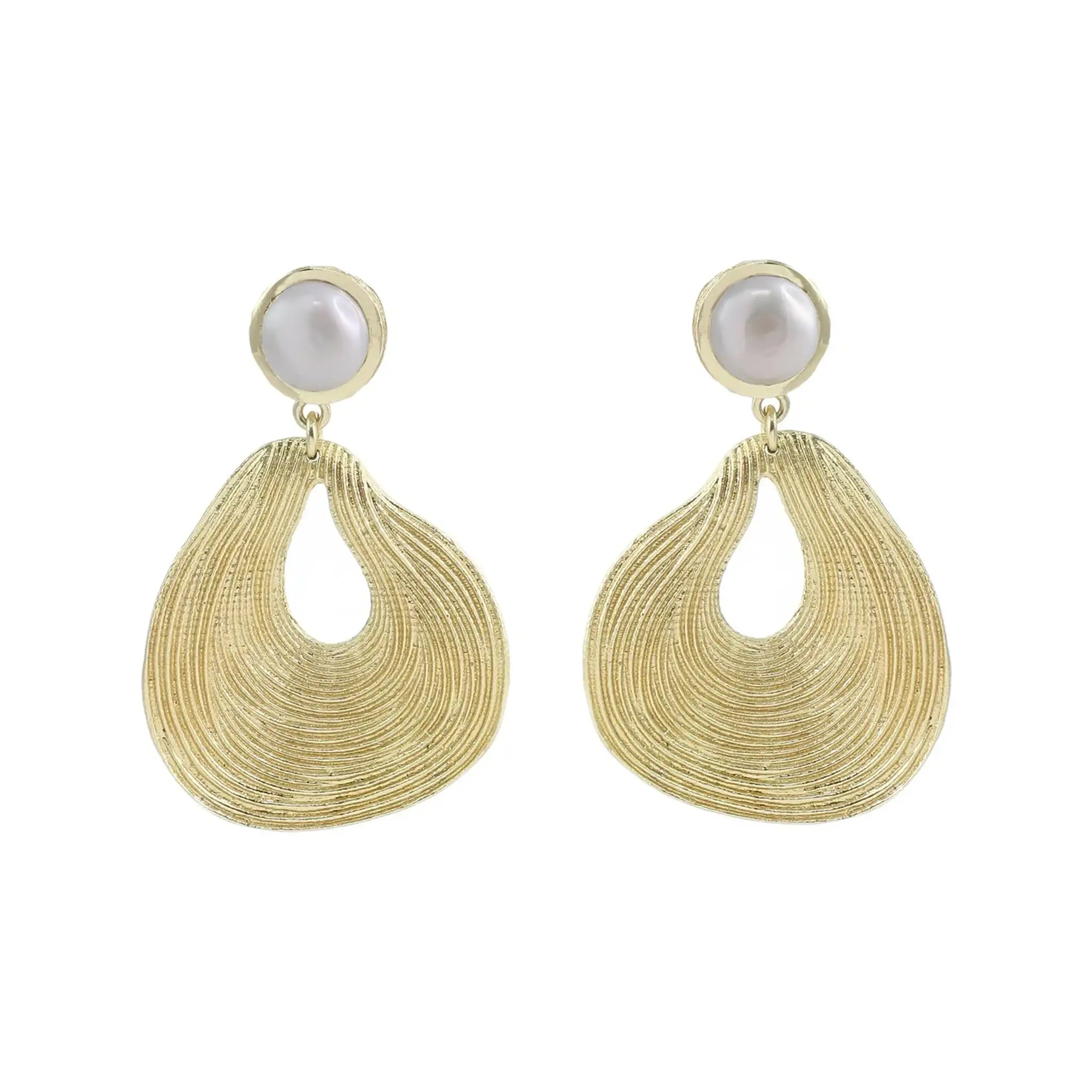 Marcia Moran Coleen Earrings in Pearl