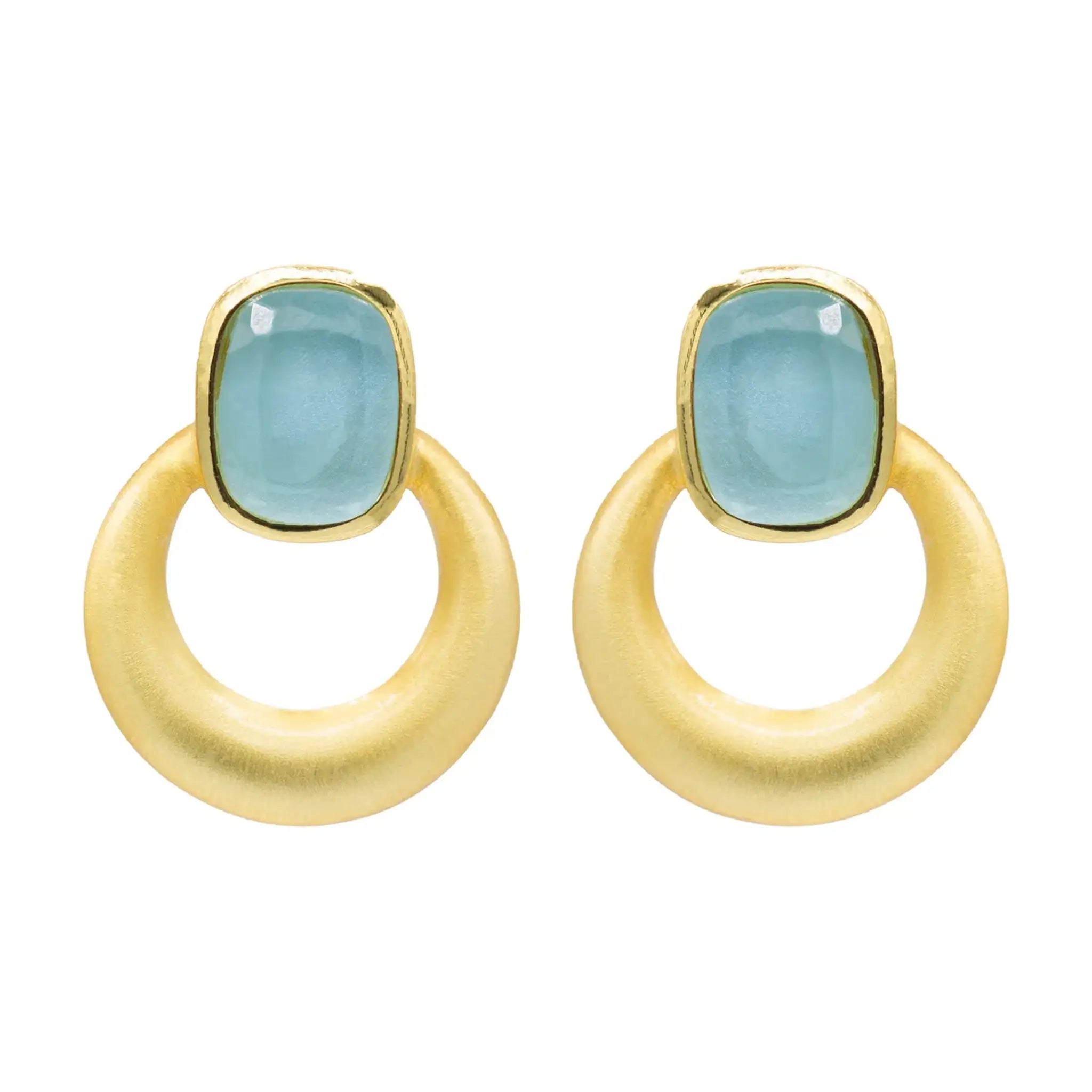 Marcia Moran Liz Earrings in Blue Topaz