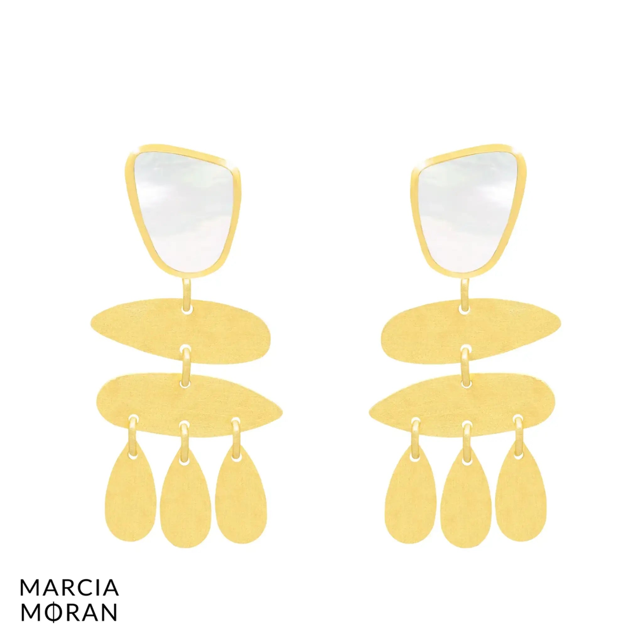 Marcia Moran Vienne Earrings with Mother of Pearl