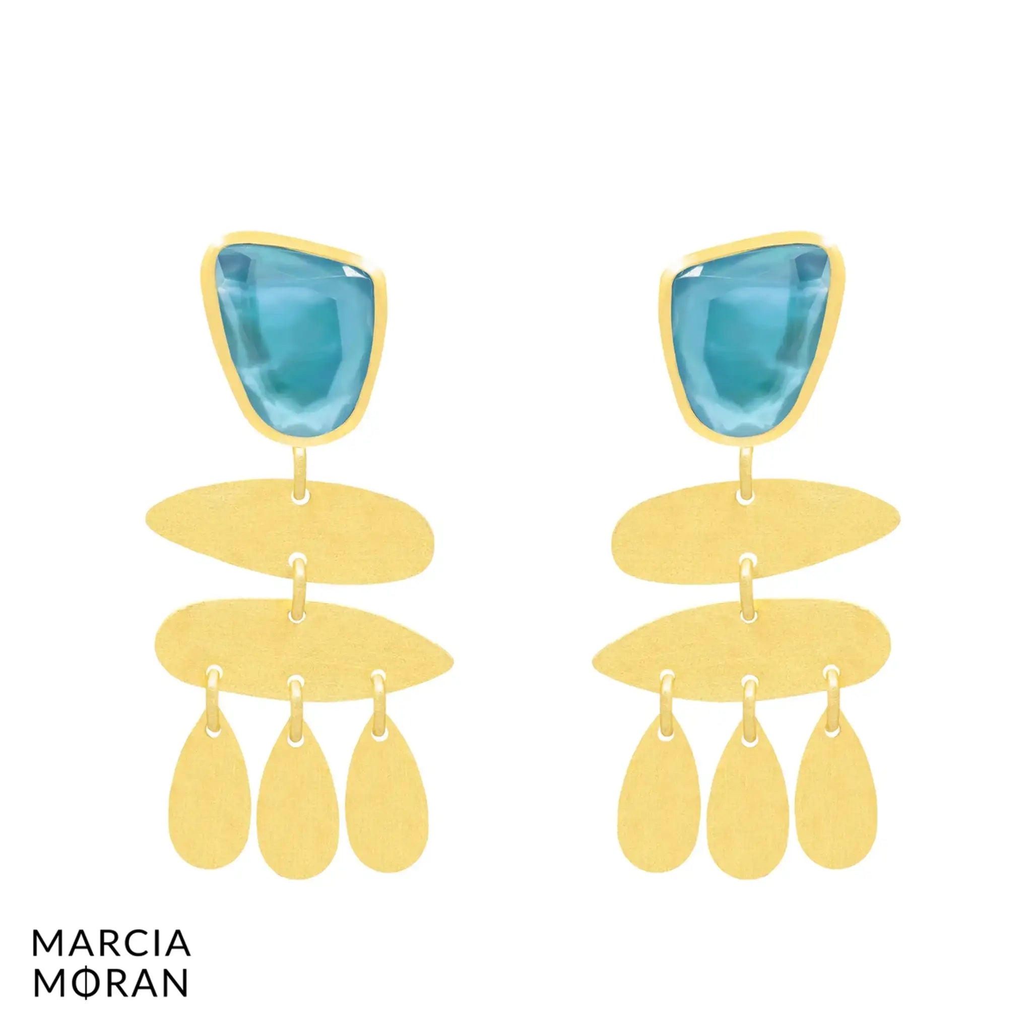 Marcia Moran Vienne Earrings with Blue Topaz