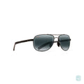 Maui Jim Guardrail polarized sunglasses on a white background, angled view.