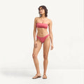 Vitamin A Nala Bandeau Bikini Top in Wild Rose Front View
