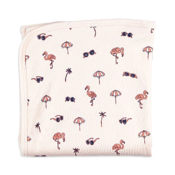 LovedBaby Organic Blanket Flamingo