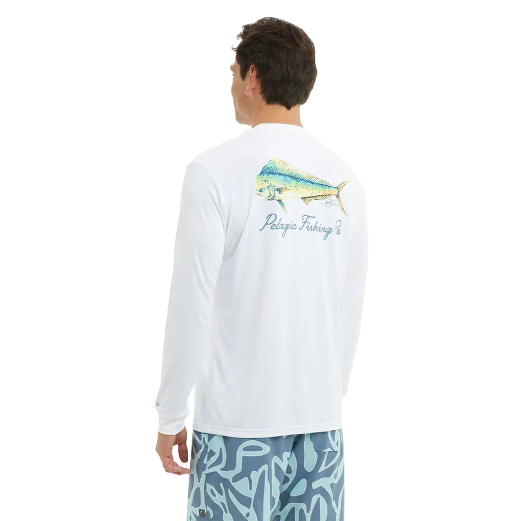 Pelagic - Aquatek Fishing Shirt - Goione Mahi - White