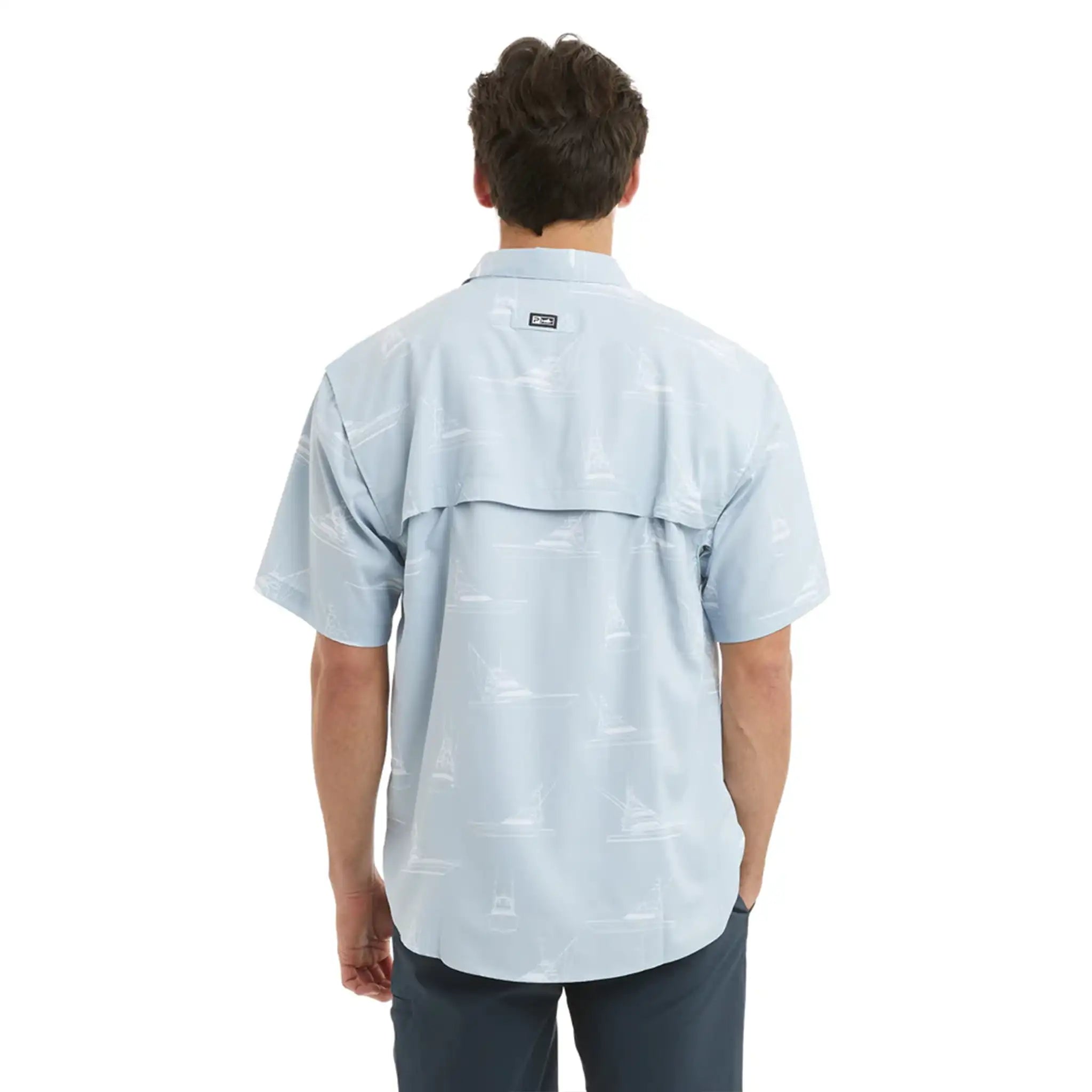 Pelagic - Keys Sporty Short Sleeve Fishing Shirt - Blue Fog