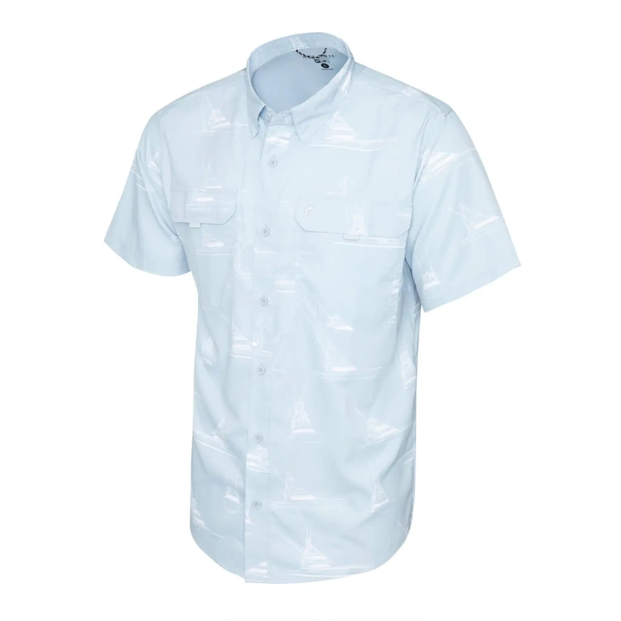 Pelagic - Keys Sporty Short Sleeve Fishing Shirt - Blue Fog