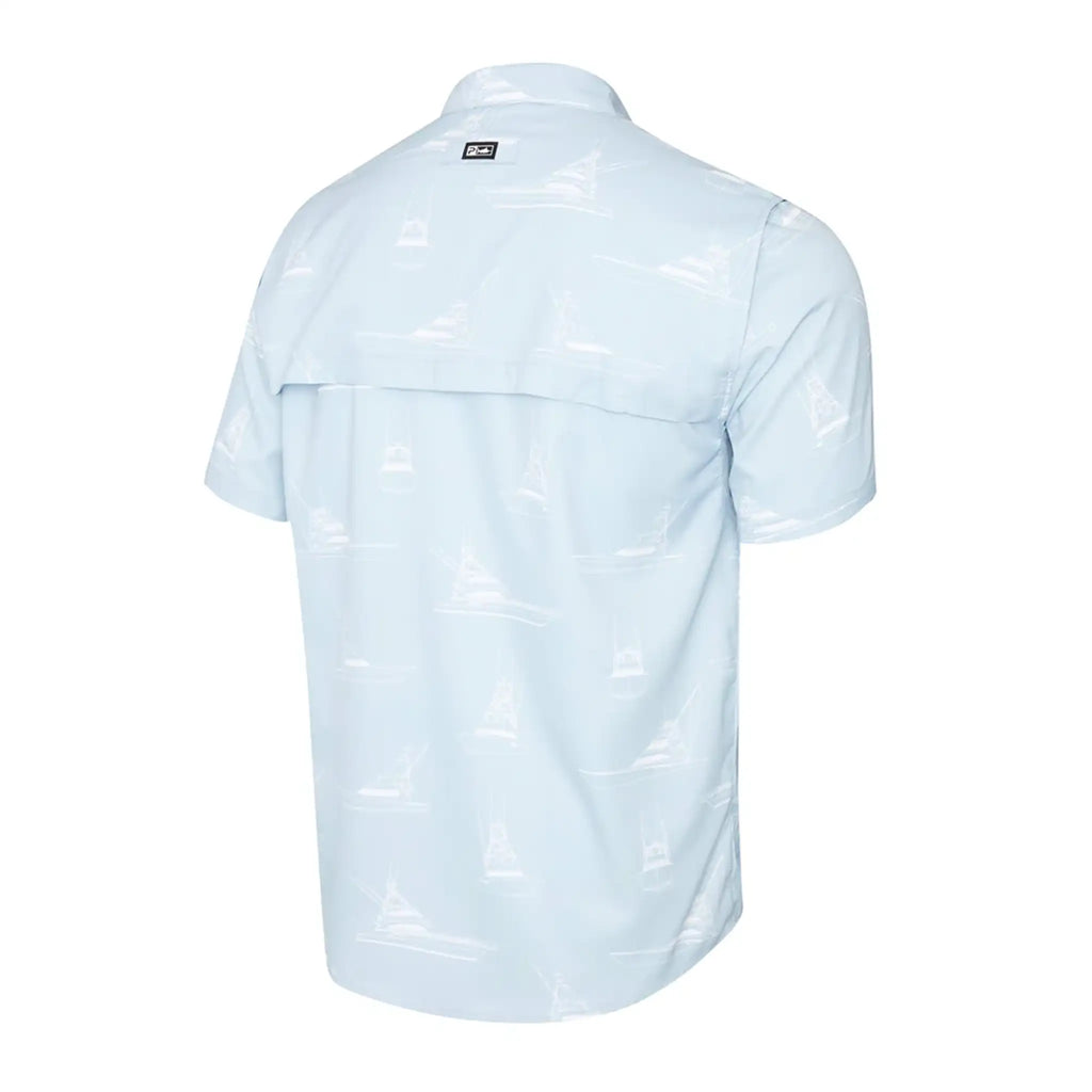Pelagic - Keys Sporty Short Sleeve Fishing Shirt - Blue Fog