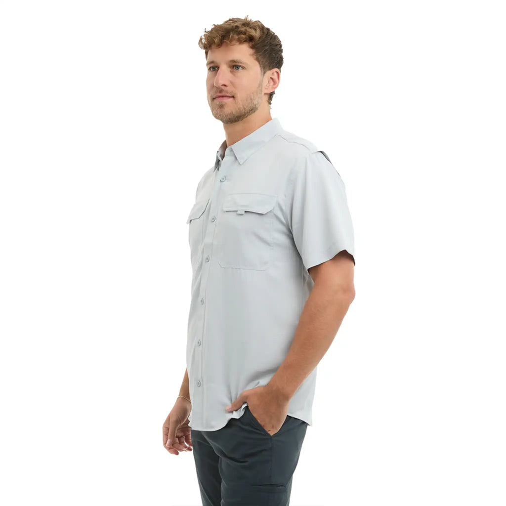 Pelagic - Keys Short Sleeve Fishing Shirt - Light Grey