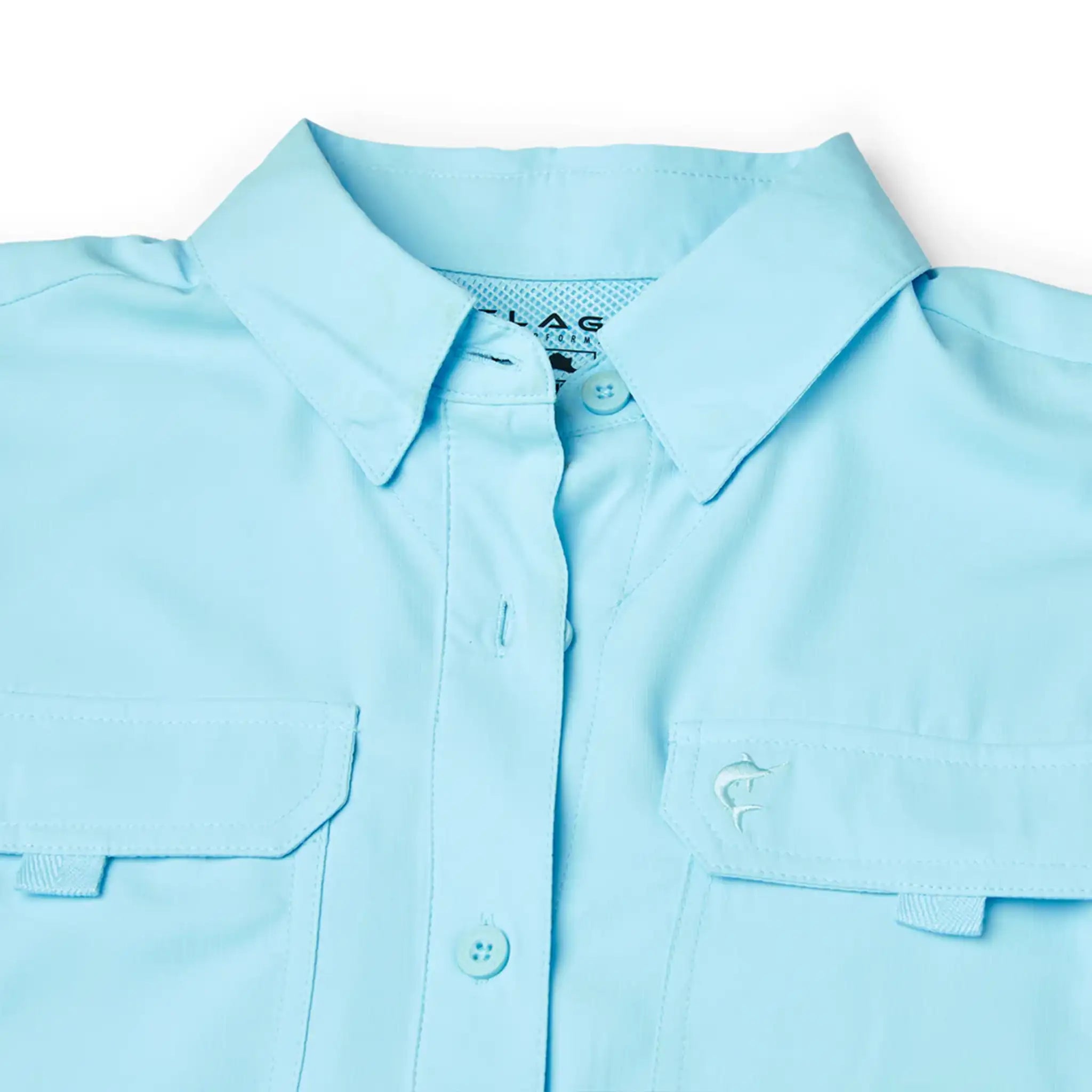 Pelagic - Ws Keys Short Sleeve Fishing Shirt - Tahiti Blue