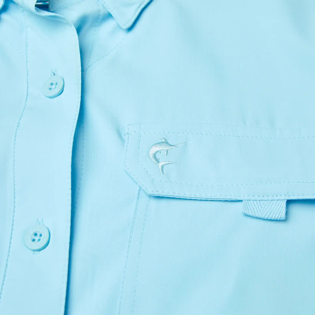 Pelagic - Ws Keys Short Sleeve Fishing Shirt - Tahiti Blue