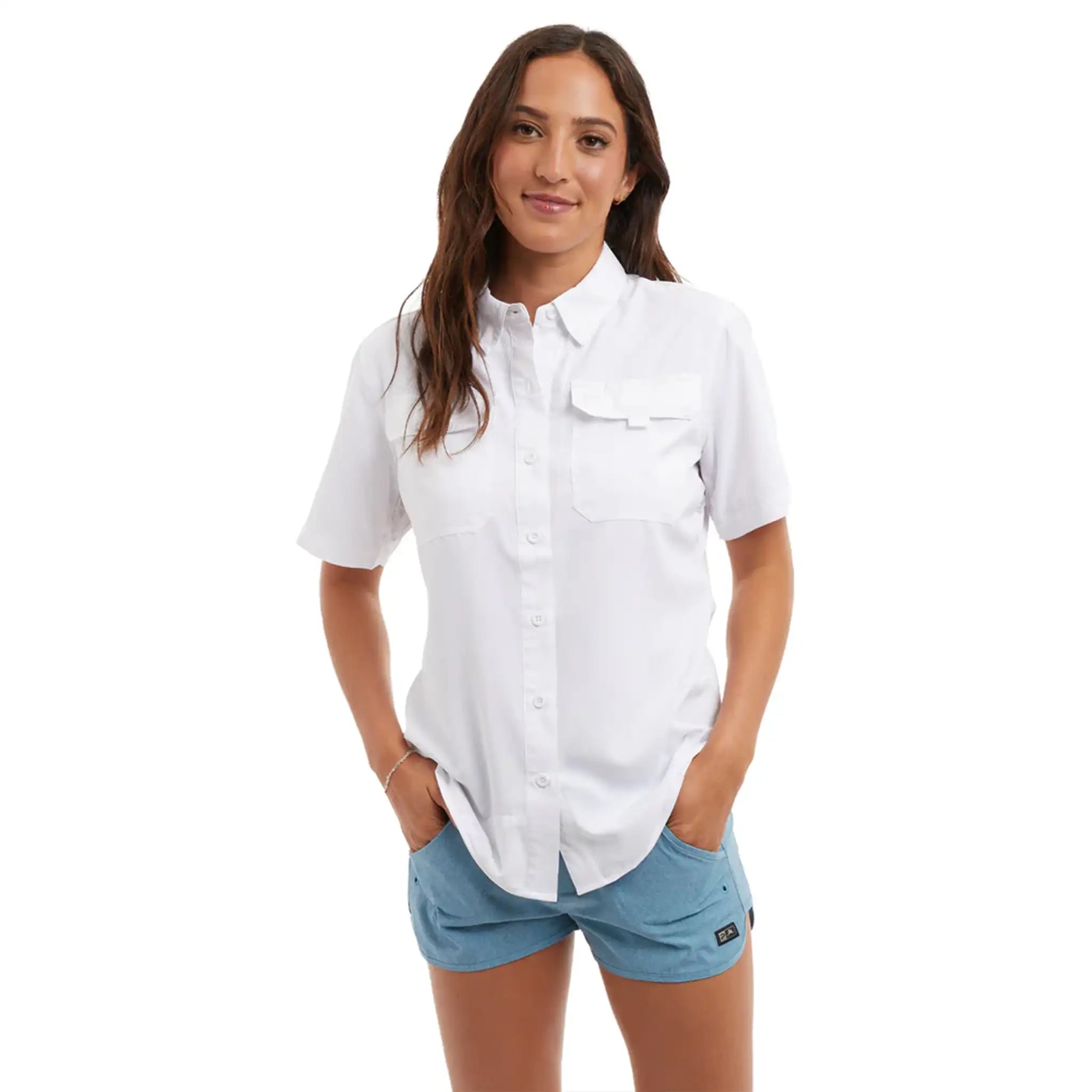 Pelagic - Ws Keys Short Sleeve Fishing Shirt - White