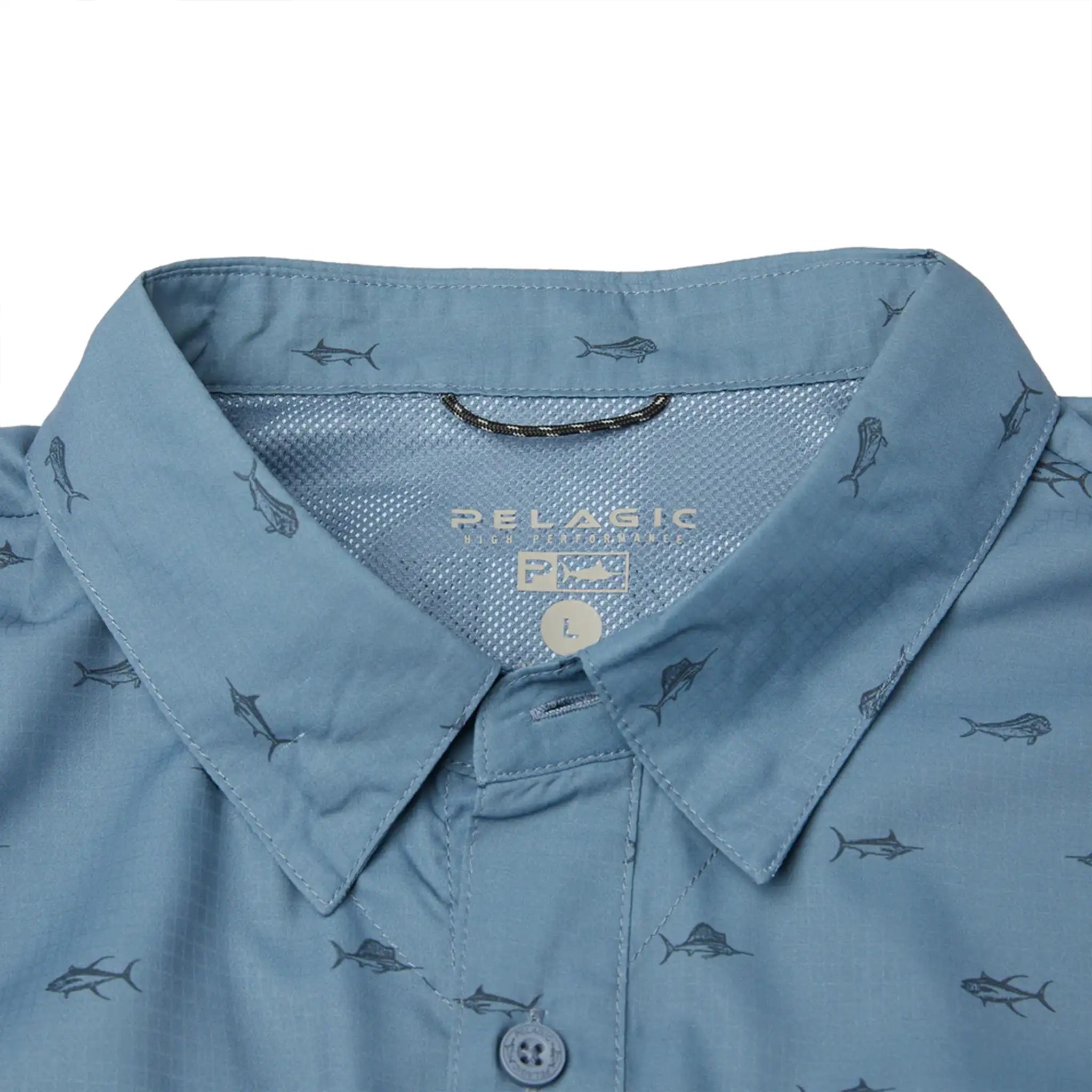 Pelagic - Keys Short Sleeve Fishing Shirt - Tiny Fish Petrol