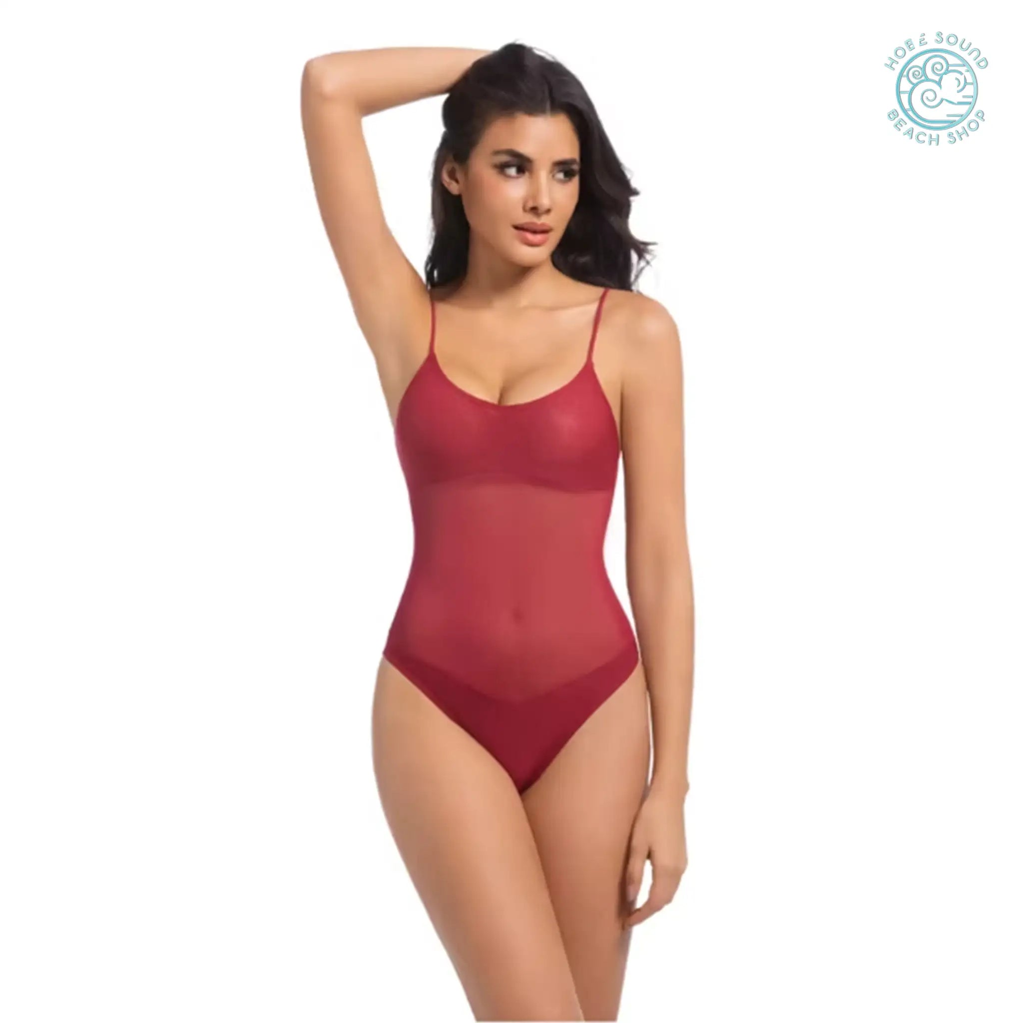 Revyl & Rav Two Toned One Piece Swimsuit in Red