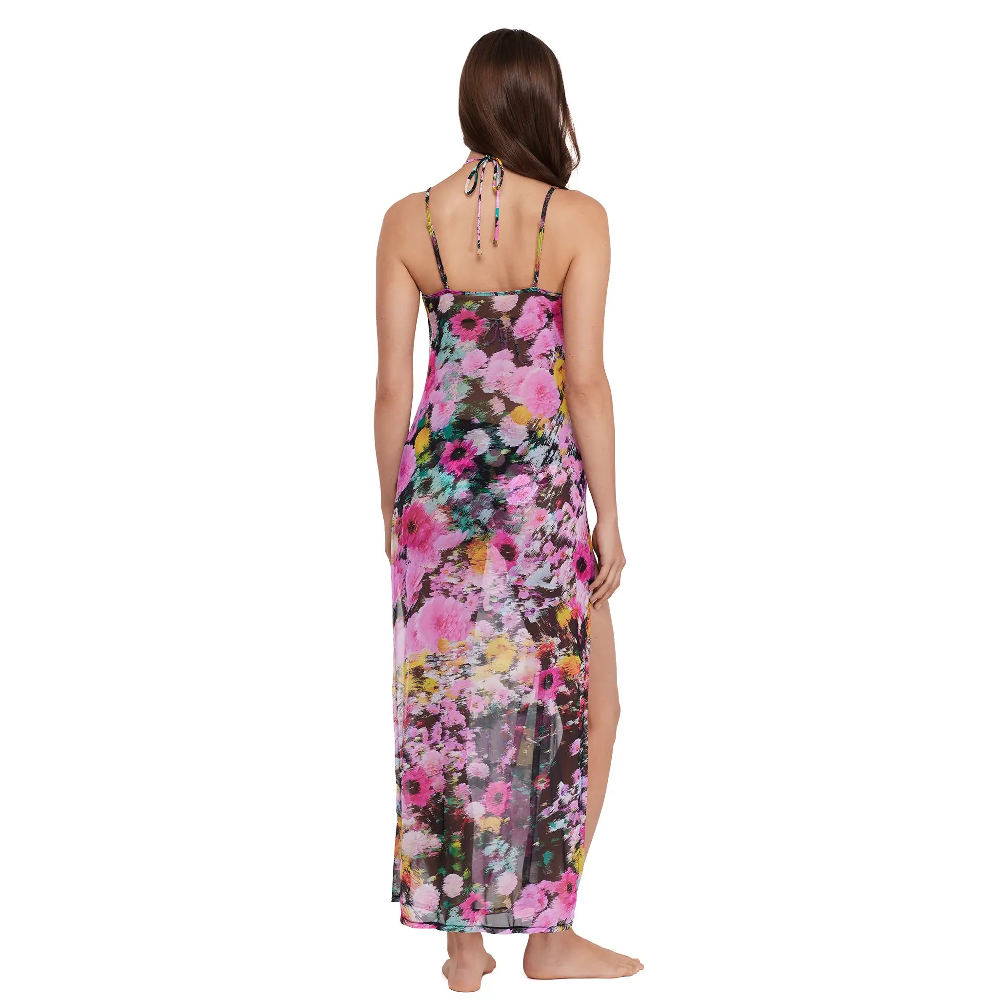 Steve Madden Mesh Cowl Neck Maxi Dress - Dazy Fields