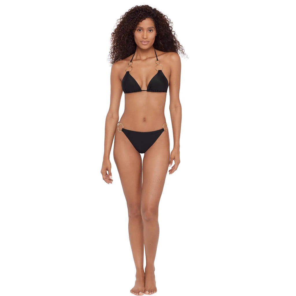 Steven Madden - Gold Double Ring Triangle Top - Raven Black