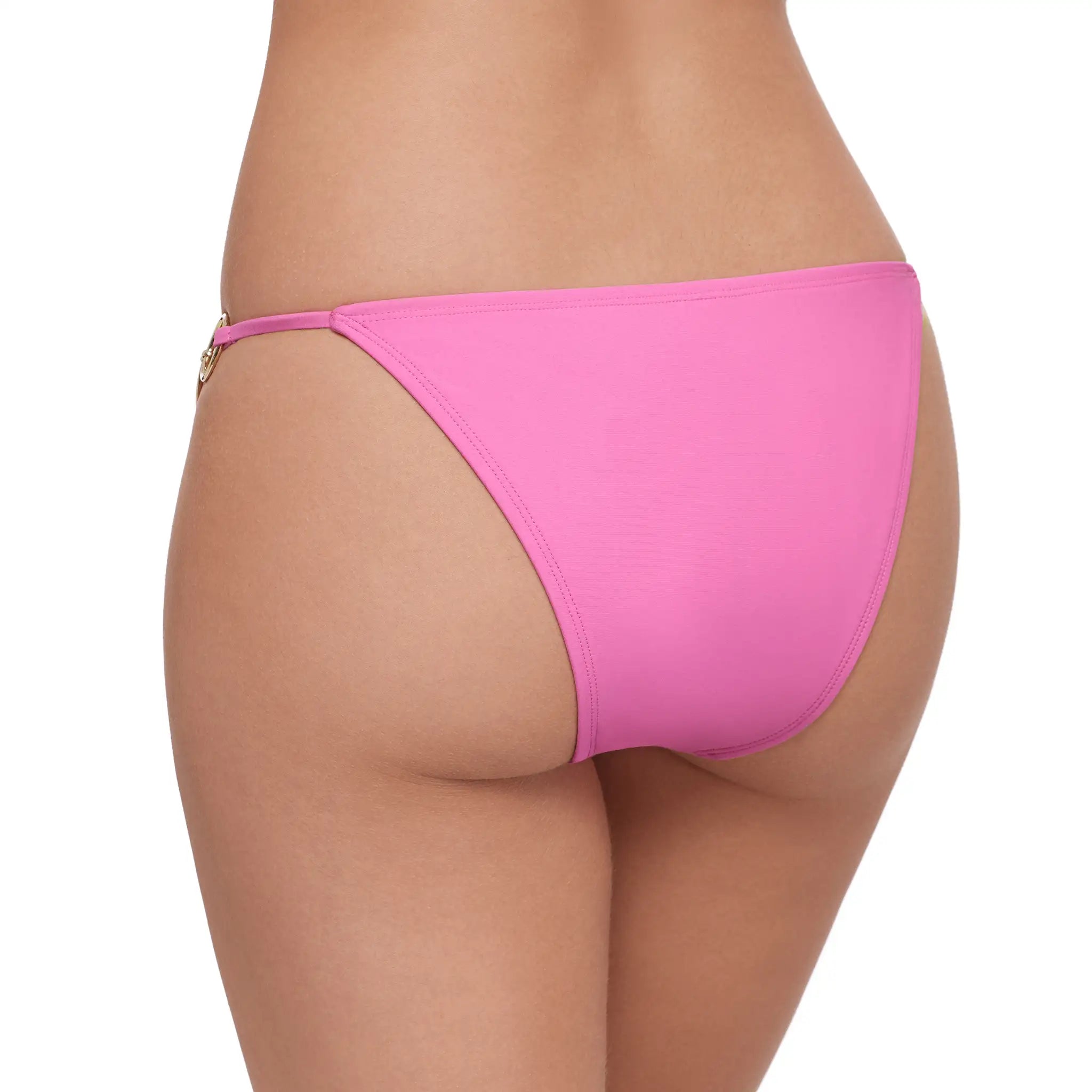Steve Madden - Strap Side Gold Double Ring Bottoms - Neon Pink