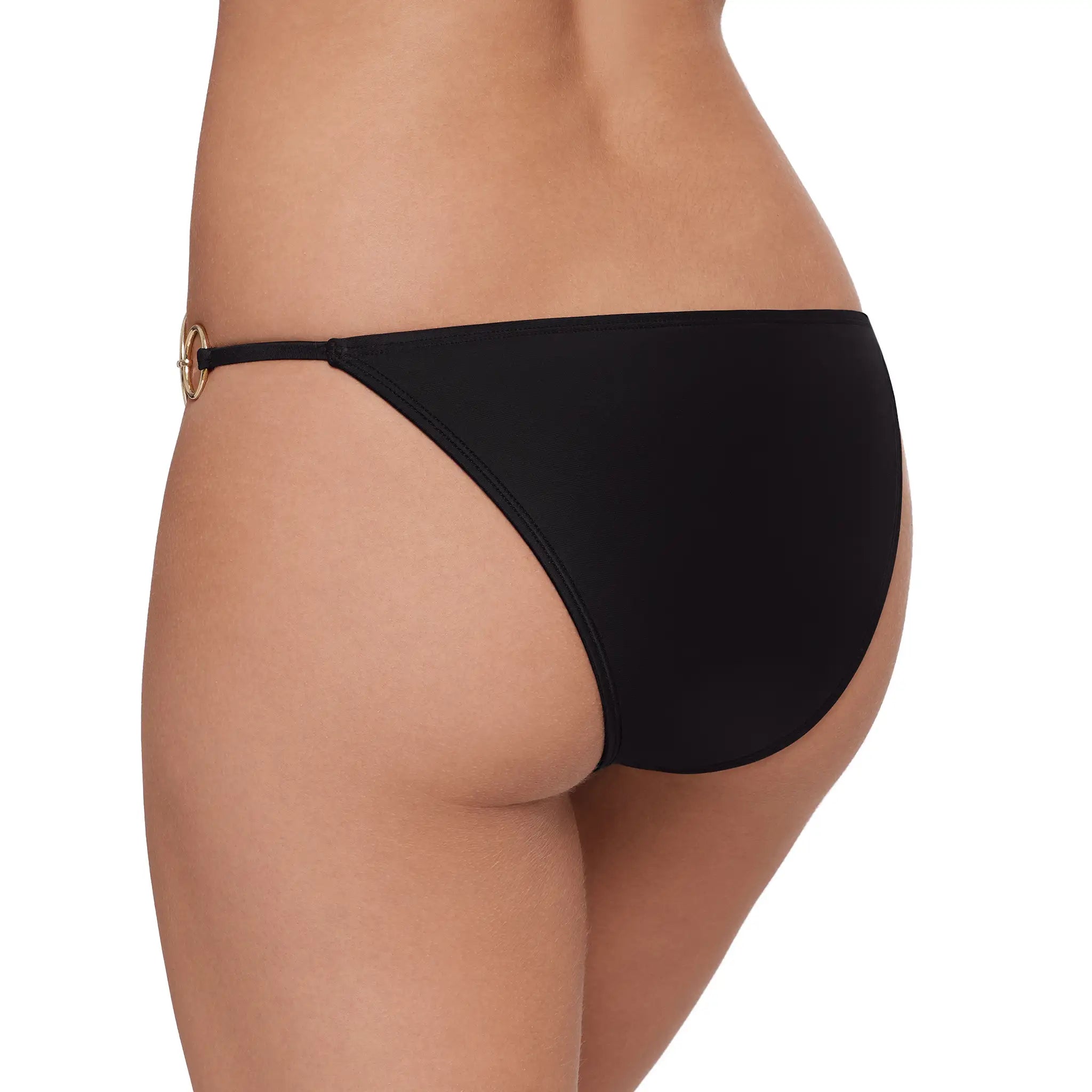 Steven Madden - Strap Side Gold Double Ring Bottoms - Raven Black