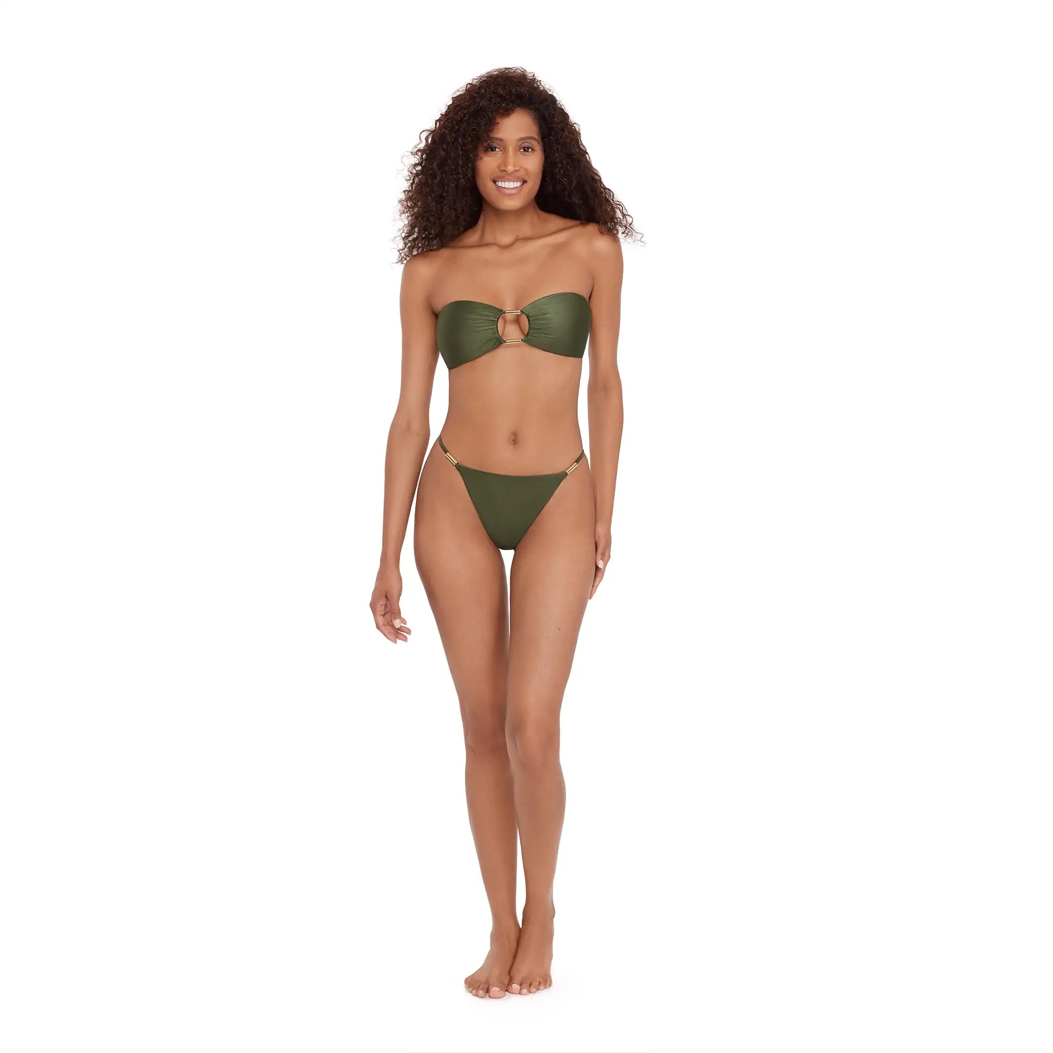 Steve Madden - Cutout Bandeau Gold Bead - Olive