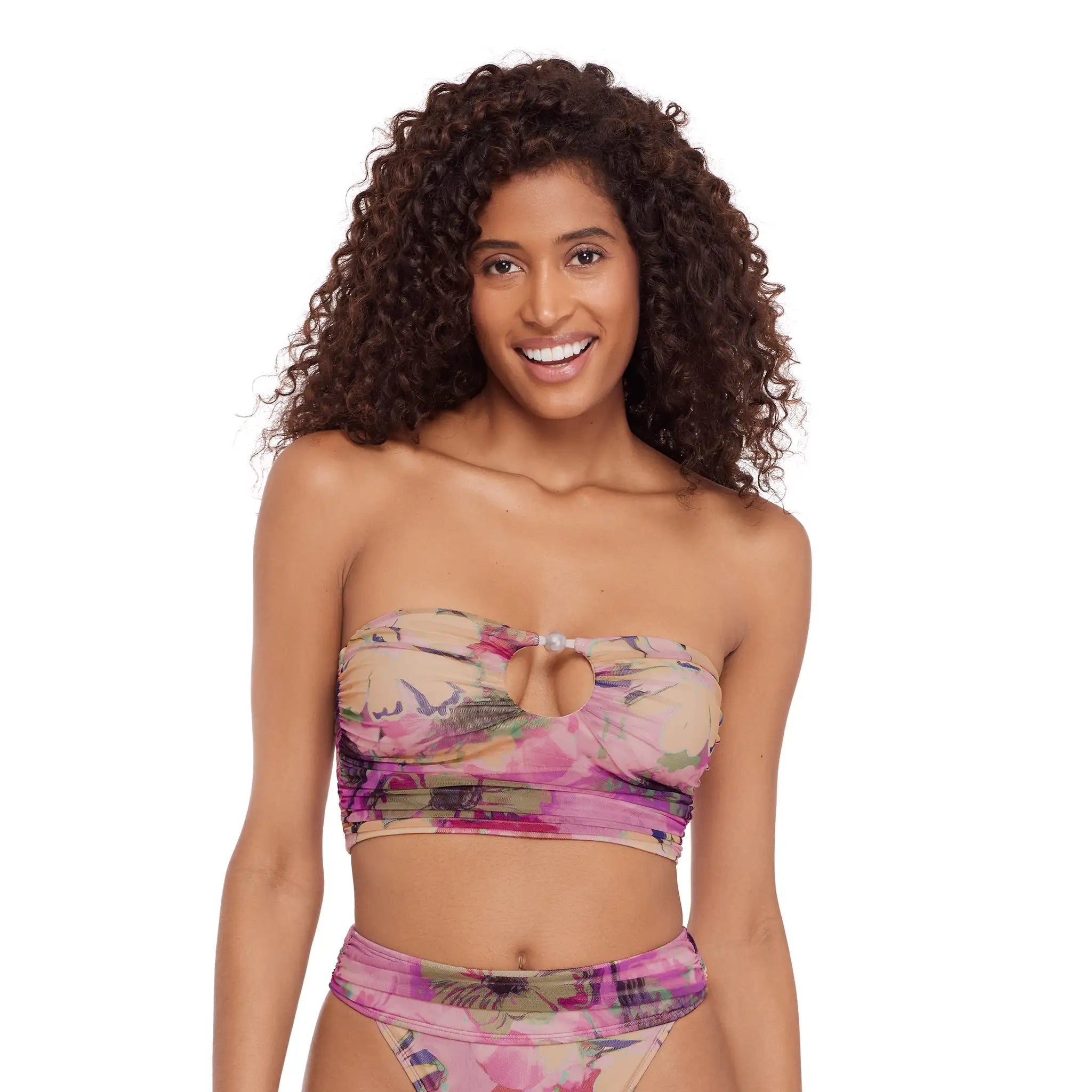 Steve Madden - Keyhole Tube Top w/Pearl - Super Bloom