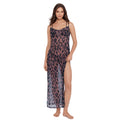 Steve Madden - Mesh Cowl Neck Maxi Dress - Natural Leopard
