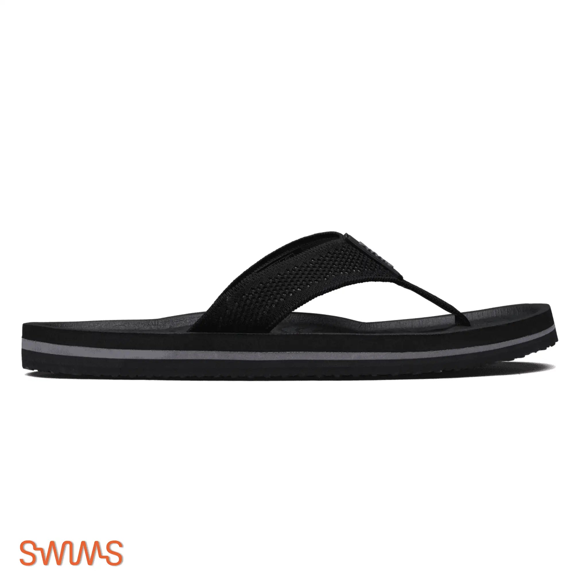 SWIMS Napoli Flip Flop in Black Charcoal