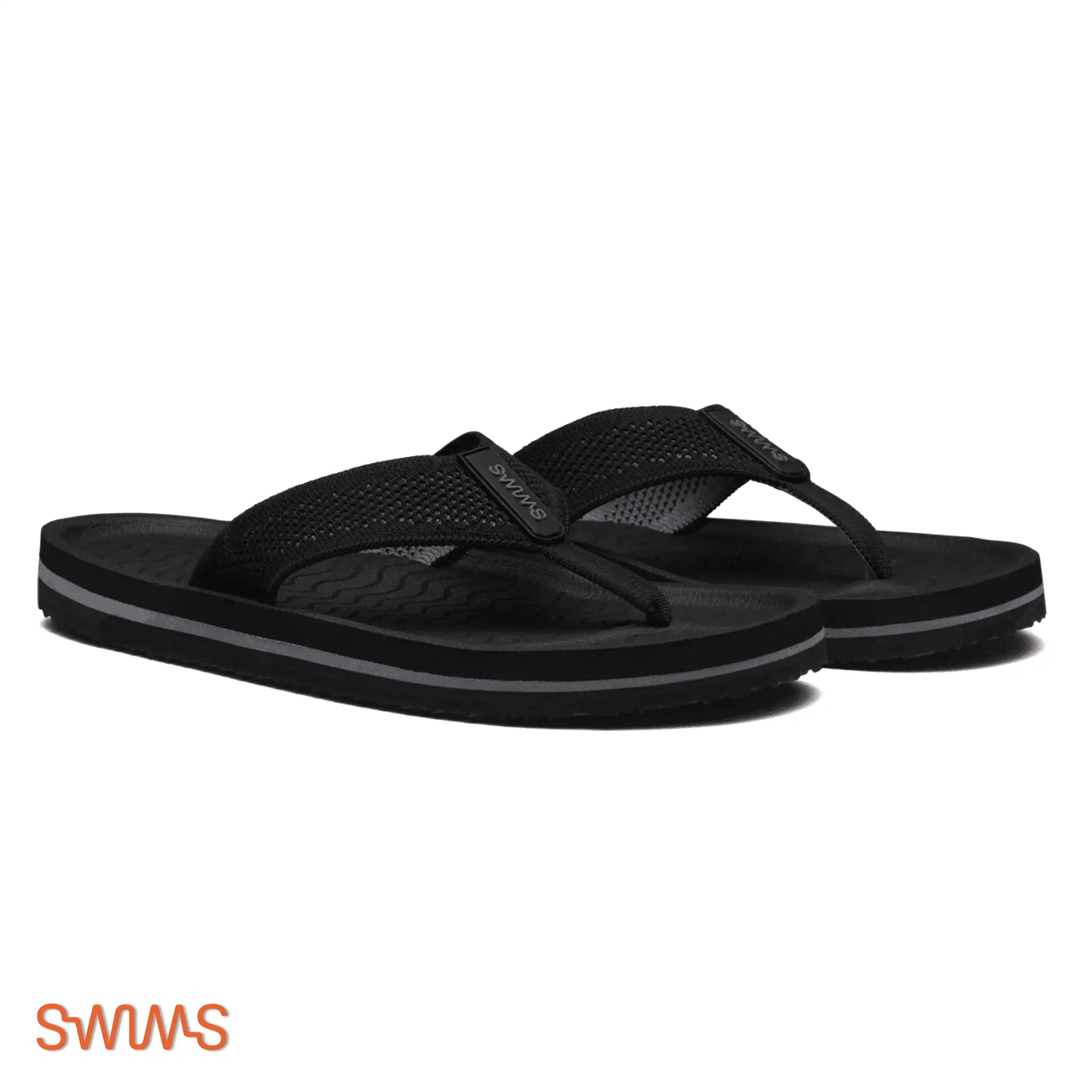 SWIMS Napoli Flip Flop in Black Charcoal