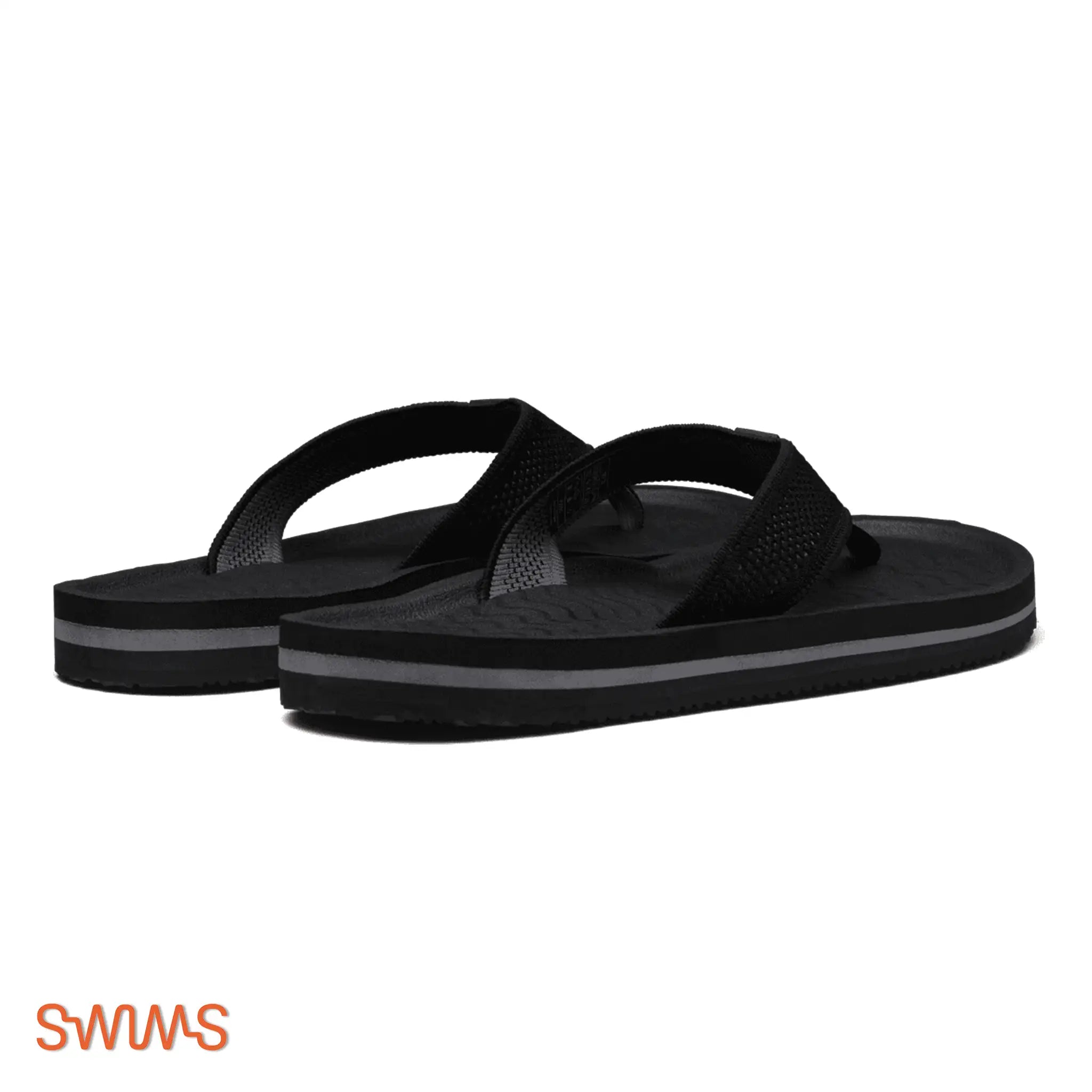 SWIMS Napoli Flip Flop in Black Charcoal