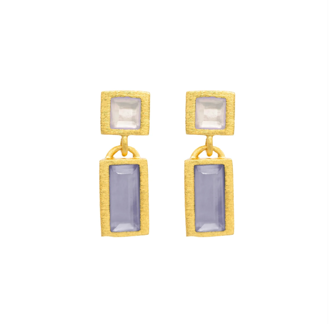 MARCIA MORAN Farida Earrings - Morganite and Amethyst