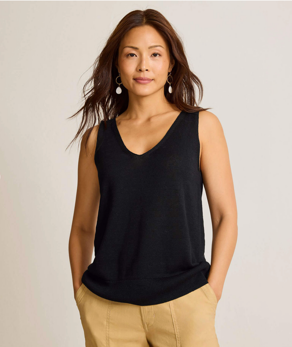 Tommy Bahama - Addison Sleeveless Linen-Blend Sweater -Black