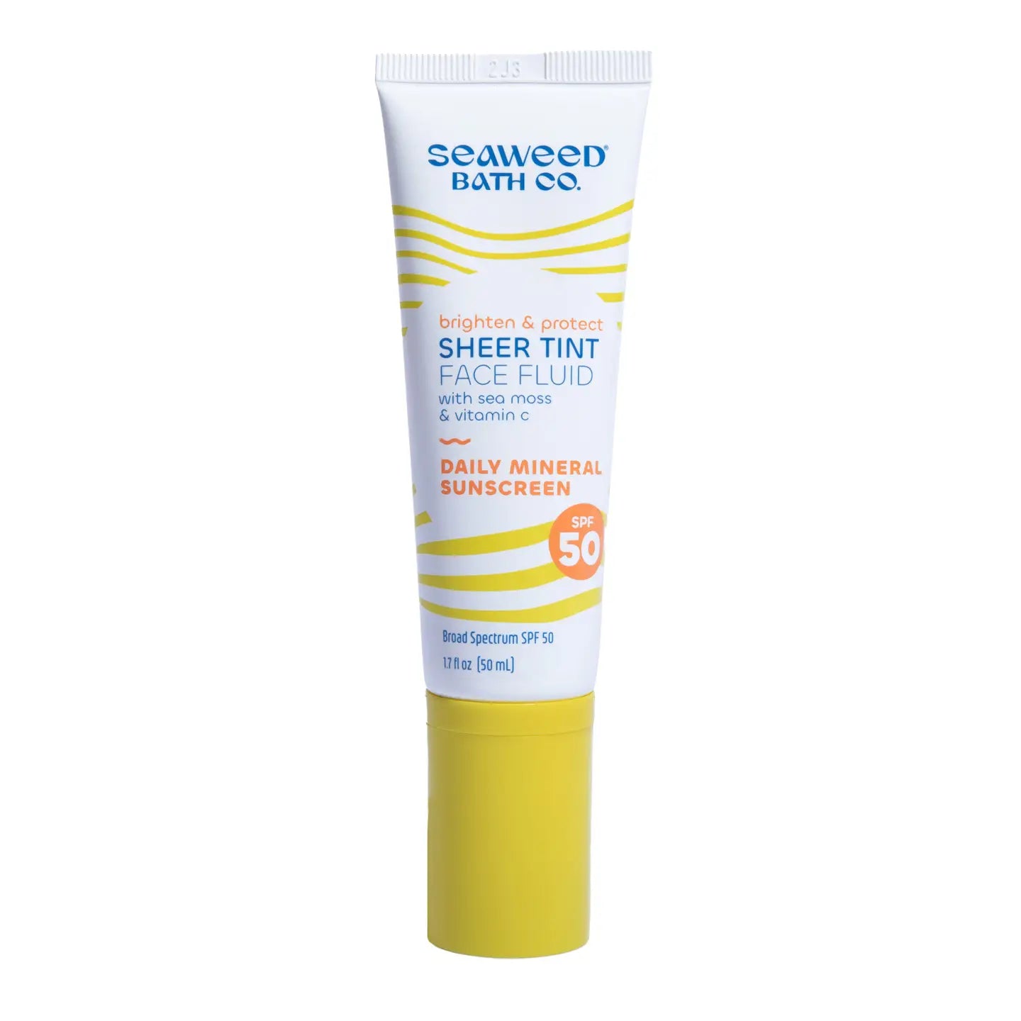 Seaweed Bath Co. sheer tint face fluid tube on a white background